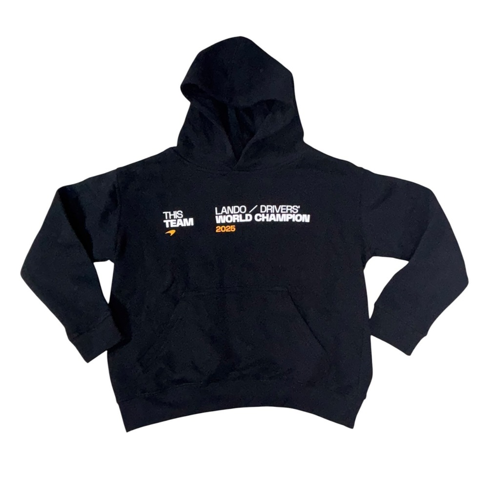 Formula 1 Hoodie Youth Medium Black Mclaren Lando Norris Drivers' World Champion